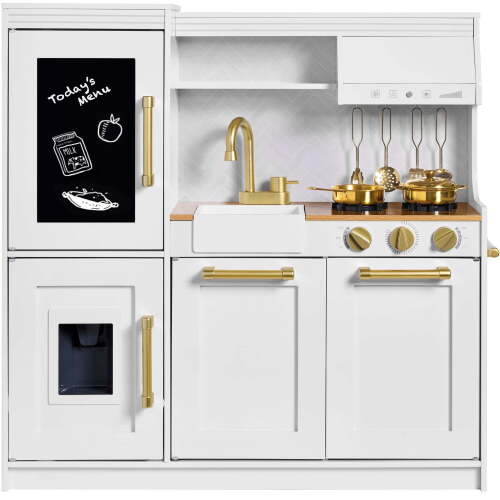 Wooden Pretend Play Kitchen with Framed Chalkboard - Lot 7207
