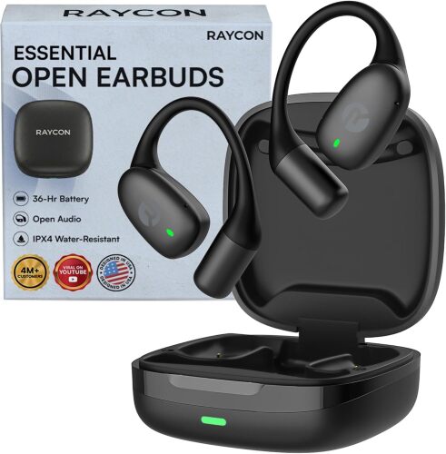 Open Ear Earbuds – Open Ear Headphones, Earbuds Wireless Bluetooth, Sweat & Water-Resistant Earphones, Running Headphones with Ultra-Lightweight Design, 36 Hours Battery Life - Lot 7216