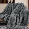 Luxury 1000GSM Faux Fur Throw Blanket, Super Thick Warm Cozy Heavy Blankets for Couch Bed Sofa, Plush Fuzzy Elegant Winter Reversible Mink Blanket for Living Room Bedroom - Thumbnail 1