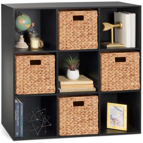 9-Cube Bookshelf Storage Display w/ 3 Removable Panels, Customizable Design - Lot 7229
