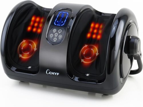 Shiatsu Foot Massager Heated Foot Massager, Foot Massager for Plantar Fasciitis, Pain Relief and Heat Therapy, Leg Massager/Ankle Massager with Deep Kneading - Lot 7240