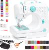 Compact Sewing Machine, 42-Piece Beginners Kit, Multifunctional Portable 6V Beginner Sewing Machine w/ 12 Stitch Patterns, Light, Foot Pedal, Storage Drawer - Thumbnail 1