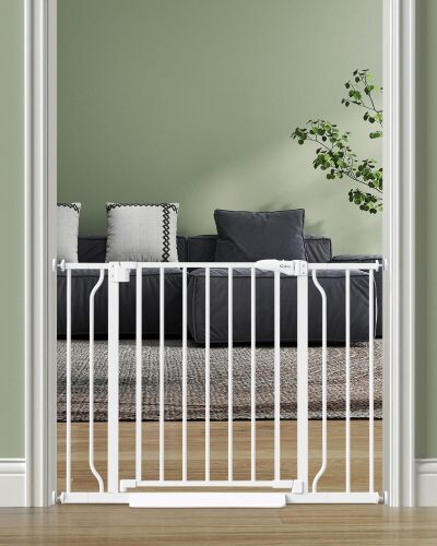 Baby Gate No Drilling, 29"-40" Auto Close Dog Gate Indoor for Doorways & Stairs, Pressure Mounted Adjustable Pet Gate, Easy Walk Through Child Gate for Children & Pets Stroller Friendly - Lot 7304