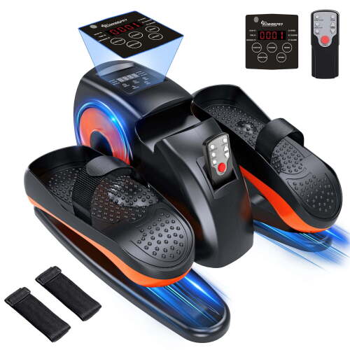 Under Desk Elliptical Machine ,Electric Ellipse Leg Exerciser for Seniors with 12 Adjustable Quiet Portable Elliptical Machine, Seated Pedal Exerciser with Remote Control - Lot 7341