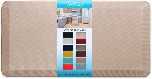 Anti Fatigue Floor Mat – 3/4 Inch Thick Kitchen Mats for Floor, Standing Desk Mat, Kitchen Rug – Comfort at Home, Office – Durable – Stain Resistant – Non-Slip Bottom - Lot 7363