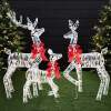 3-Piece Lighted Christmas Deer Set Outdoor Decor with 175 LED Lights - Thumbnail 1