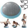 Balance Ball Trainer, 18 Inch Half Exercise Ball with Resistance Bands and Foot Pump, Half Yoga Ball for Core Strength Training, 450lb Capacity - Thumbnail 1