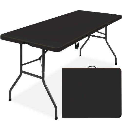 Portable Folding Plastic Dining Table w/ Handle, Lock - 6ft - Lot 7400