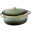 Oval Cast-Iron Dutch Oven Kitchen Cookware w/ Enamel - 7.5qt - Thumbnail 1
