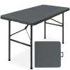 Portable Folding Plastic Dining Table w/ Handle, Lock - 4ft - Thumbnail 1