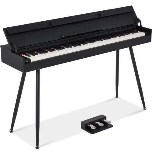 Modern 88 Key Fully Weighted Desk Style Digital Piano w/ Metal Legs - Lot 7451