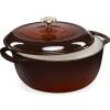 Cast-Iron Dutch Oven Kitchen Cookware w/ Enamel, Handles - 6qt - Thumbnail 1