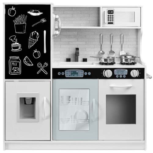 Pretend Play Kitchen Wooden Toy Set for Kids with 11 Accessories - Lot 7461