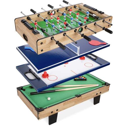 4-in-1 Multi Game Table Set w/ Air Hockey, Table Tennis, Billiards, Foosball - Lot 7468