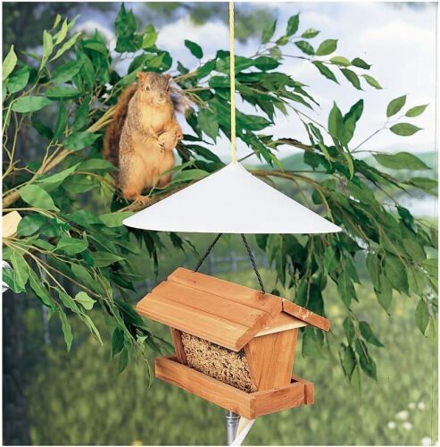 96PC - White Squirrel Baffle, 16.5” Diameter – Weather-Resistant Flexible Plastic Mounts to Any Bird Feeder, Easy-to-Use Baffle Protects Bird Food from Aggressive Squirrels - Lot 7524