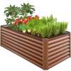 Outdoor Metal Raised Garden Bed for Vegetables, Flowers, Herbs - 6x3x2ft - Thumbnail 1