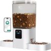 Automatic Cat Feeder with Slow Feed for 2 Cats: 5G WiFi Dual Automatic Dog Feeder with Smart APP Control,Double Cat Food Dispenser for Multiple Pets,Detachable for Easy Clean - Thumbnail 1
