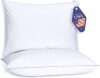 FluffCo Down Alternative Pillows Standard/Queen Size Set of 2 - Queen Bed Pillows for Sleeping - Made in USA - Cooling Surface and Machine Washable for Side, Back, and Stomach Sleepers - Thumbnail 1