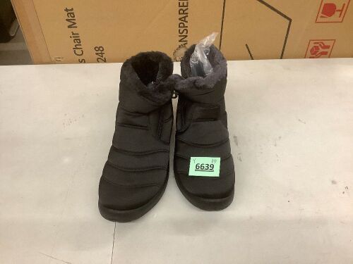 Eagsouni Snow Boots Womens Winter Ankle Boots Ladies Warm Fur Lined Booties Thickening Shoes Zip Flat Sneakers Outdoor Booties - Lot 6639