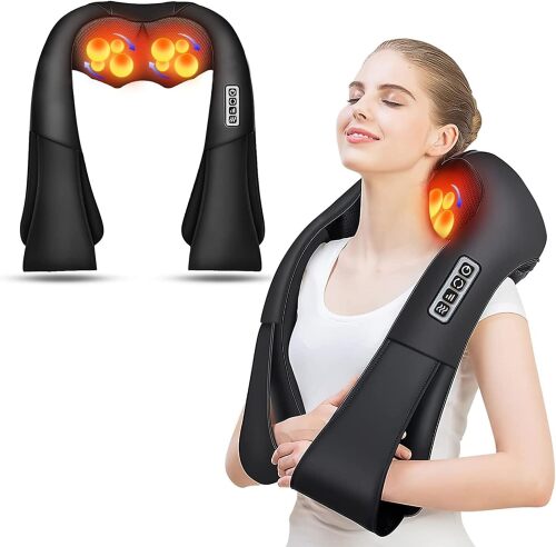 AERLANG Shiatsu Back and Neck Massager, Back Massager Deep Tissue Kneading Neck and Shoulder Massage with Heat, Electric Massage Pillow - Lot 7589