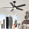 Modern 52 Inch Ceiling Fans with Lights and Remote for Bedroom Living Room Kitchen Home Office Indoor/Outdoor, 18W 3CCT Dual Color 5 Blades 6 Speed Reversible Quiet DC Motor - Thumbnail 1
