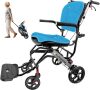 Wheelchairs for Adults,Transport Wheelchair Lightweight Foldable with Removable Cushion,Transport Chair,Ergonomic Travel Wheelchair with Telescopic Handle - Thumbnail 1