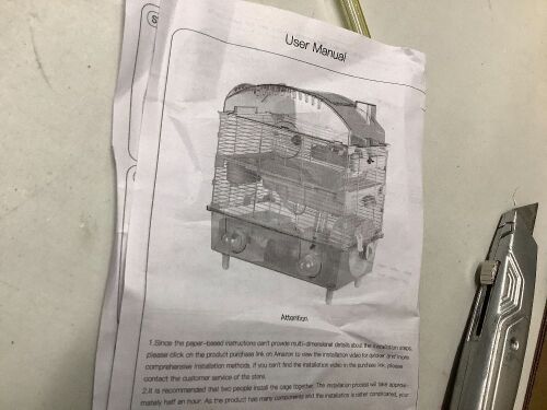 Hamster Cage, Clear - Lot 7623