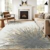 Area Rugs for Living Room, Ultra-Thin Washable Large Rug Non Slip Throw Carpet for Dining Room, Abstract Print Indoor Soft Carpet for Bedroom Office - Thumbnail 1