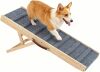 Dog Ramp for Bed, 39.4" Long Wooden Pet Ramp for Small & Large Dogs, 4 Adjustable Heights 12.2" to 22" with Anti-Slip Carpet & Carrying Handle Holds, Portable Dog ramps for Car, Bed, Couch, Outdoor - Thumbnail 1