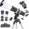 Telescope, 90mm Aperture 900mm Astronomical Refractor Telescope for Adults High Powered - Multi-Coated Professional Telescopes for Astronomy Beginners with AZ Mount, Portable Carry Bag, Phone Adapter - Thumbnail 1