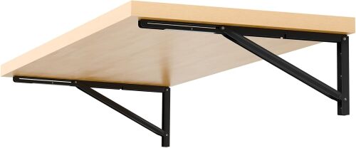 Wall Mounted Folding Workbench,47.2" Heavy Duty Fold Down Work Table with Metal Shelf for Workshop,Garage,Holds Up to 550 lb - Lot 7674