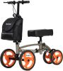 Steerable Knee Scooter, Foldable Knee Walker with Basket Dual Braking System, Knee Scooters for or Angle and Injured Foot Broken, Champagne - Thumbnail 1