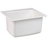 MUSTEE 22 in. x 25 in. x 13.75 in. Molded Fiberglass Drop in Utility Sink in White - Thumbnail 1