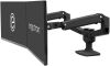 Ergotron LX Dual Monitor Arm, VESA Desk Mount for 2 Monitors Up to 27 Inches, 7 to 20 lbs Each, Matte Black - Thumbnail 1