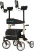 ELENKER Stand Up Folding Rollator Walker with 10” Front Wheels, Backrest, Seat and Padded Armrests - Thumbnail 1