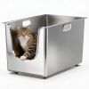 Stainless Steel Litter Box 13.7'' High Sides - Thumbnail 1