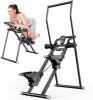 SEWD 2-in-1 Stair Stepper & Ab Machine with Adjustable Handlebar & Large Pedals - Thumbnail 1