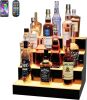 16 Inch 4 Tier Lighted Liquor Bottle Display Shelf - Thumbnail 1