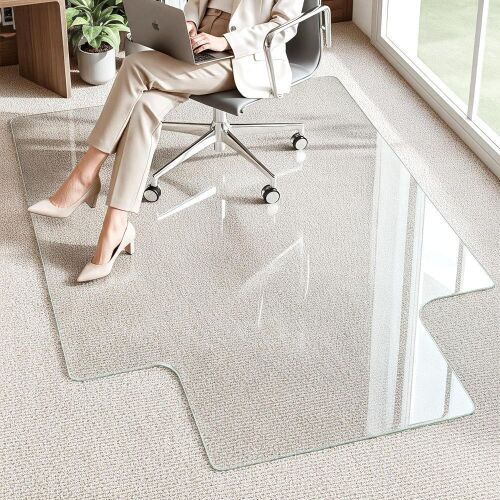 Tempered Glass Office Chair Mat, 36"x48" - Lot 275