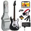 Beginner Electric Guitar Kit w/ Headphone Amp, Padded Gig Bag, Headphones - Thumbnail 1