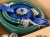 VEVOR Suction Hose Kit for Water Pump, with 2 in x 65 ft Blue Backwash Hose, 20 ft Green Suction Hose, and Steel Round Hole Strainer, Camlocks, Clamps, Cam & Groove Adapter - Thumbnail 3