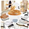 Sourdough Bread Baking Supplies for Beginner with Pot, Banneton Bread Proofing Baskets, Starter Jar, Scraper, Bread Making Tools & More - Thumbnail 1