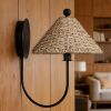 Boho Rattan Wall Sconce, 14.5" - Thumbnail 1