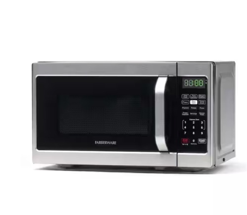 Farberware Classic 0.7 cu. Ft. Countertop Microwave in Brushed Stainless Steel - Lot 392JF