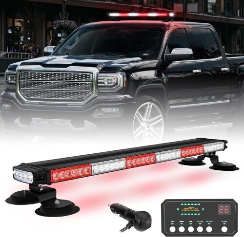 XRIDONSEN 28.4" 80 LED Roof Top Emergency Strobe Light Bar - Lot 456