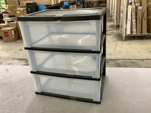 3 Drawer Plastic Storage Organizer - Lot 644
