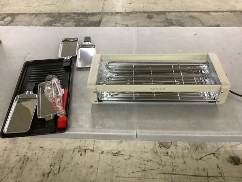 Aoran Electric Smokeless Grill, 1800W Nonstick Indoor Griddle Pan - Lot 645