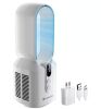 Comfort Zone 14 in. Tall and 5.5 in. Diameter 5 Speed Rechargeable Desktop Tower Fan in White with USB Type C Plug - Thumbnail 1