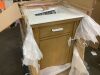 Home Decorators Collection Bellington 24 in. Single Sink Almond Toffee Bath Vanity with White Engineered Stone Top - Top Broken - Thumbnail 2