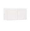 Hampton Bay Shaker 36 in. W x 12 in. D x 18 in. H Assembled Wall Bridge Cabinet in Satin White - Thumbnail 1